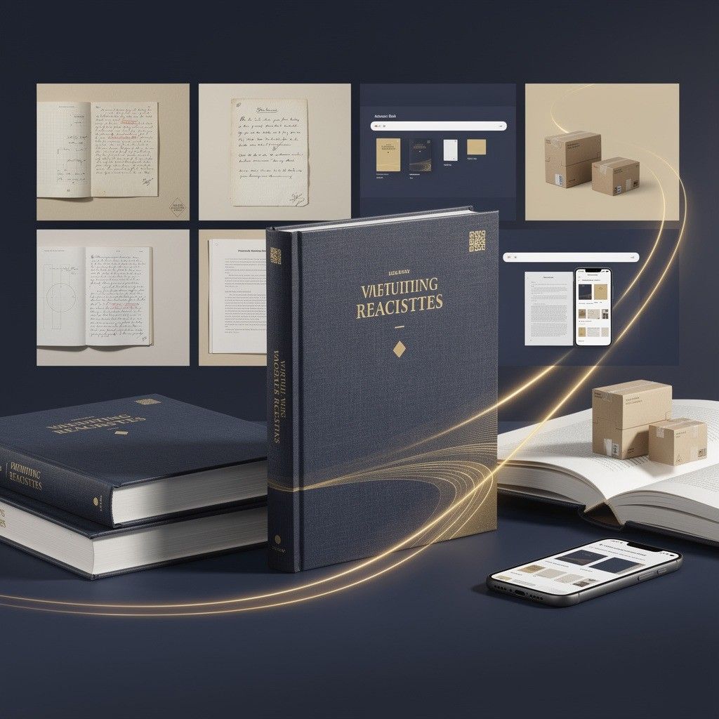 Publishing team preparing a book